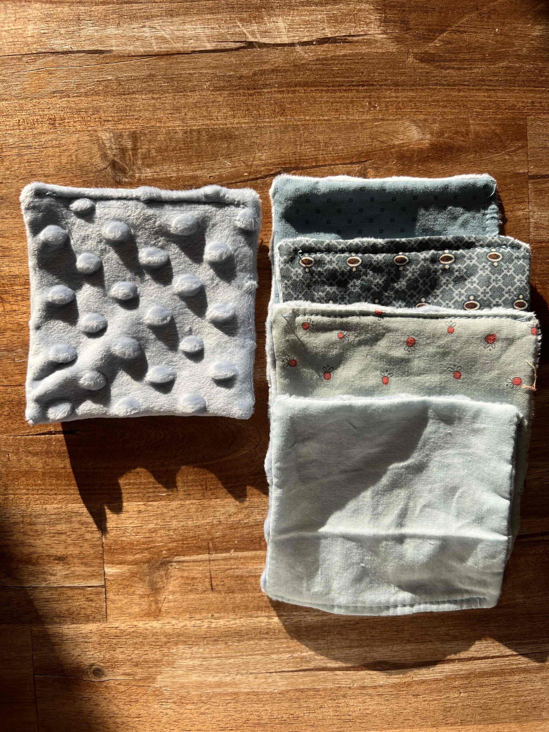 Lot De 10 Lingettes Démaquillantes Lavables En Coton - Réutilisables, Multicolores, Pour Tous Types De Peau